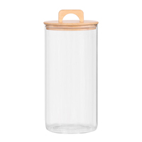 Grands bocaux de rangement en verre borosilicate avec couvercles et poignées, récipients de stockage alimentaire sans BPA pour farine, céréales, riz, pâtes, café