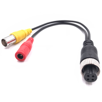 Câble adaptateur tête 4P Aviation femelle vers RCA vidéo alimentation DC compatible avec caméra/moniteur/unité principale