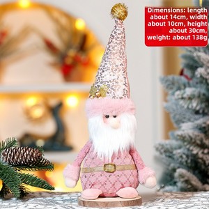 Bestwish Christmas Decoration pink Doll Santa Claus Snowman Elk Doll Christmas eve Kids Gift Window Doll Wholesale - Product Image 6