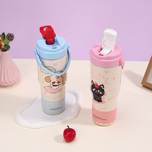 Stainless Steel Tumbler 304 Insulated Mug With Handle Portable Travel Cup For Outdoor Use - Product Image 4