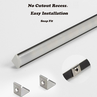 Profilé lumineux LED en aluminium anodisé pour éclairage linéaire encastré