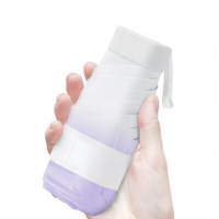 Parapluie de voyage pliable en 5 sections personnalisé avec votre marque, imperméable et durable, idéal pour un usage quotidien et les campagnes marketing