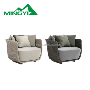Canapé <span class=keywords><strong>de</strong></span> <span class=keywords><strong>jardin</strong></span> en rotin PE personnalisé <span class=keywords><strong>de</strong></span> style nordique, cadre en aluminium, villa, hôtel, canapé en corde pour patio, meubles <span class=keywords><strong>de</strong></span> loisirs imperméables et durables pour l'extérieur - Product Image 6