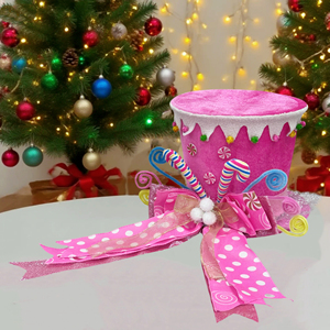 Décoration <span class=keywords><strong>de</strong></span> sommet <span class=keywords><strong>de</strong></span> sapin <span class=keywords><strong>de</strong></span> Noël en velours rose avec nœud, grande taille, pour fêtes et décoration intérieure - Product Image 5