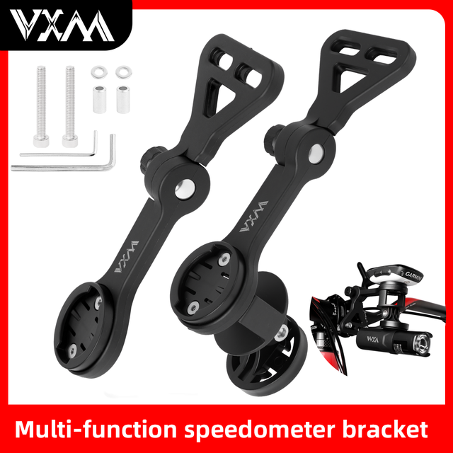VXM Handlebar Stand Bike Computer Mount with Light Holder Multi-Angle Cycling Bracket Strong Load-Bearing MTB Road Accessories