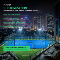 Kit de démarrage pour club de padel, terrain de padel professionnel panoramique de haute qualité