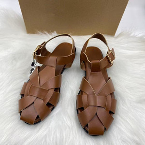Sandalias Romanas con Hebilla de Talla Grande para Mujer, Estilo Europeo y Americano, Color Sólido, Minimalistas, Versátiles y Casuales - Product Image 5