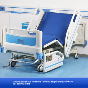 Chine Meubles médicaux bon marché Lits d'hôpital utilisés par lit <span class=keywords><strong>de</strong></span> patient avec le matelas d'air et la table à manger - Product Image 3