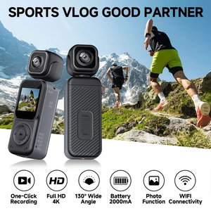4K WiFi High-Definition Action <b>Camera</b> with <b>Night</b> Vision 180 Wide Angle Rotating LCD Screen TF Card Media Type - Product Image 4