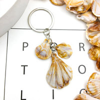 100 pièces/sac breloques en coquille acrylique avec trou Imitation pendentifs pétoncles naturels ornements pour bricolage porte-clés Bracelet collier