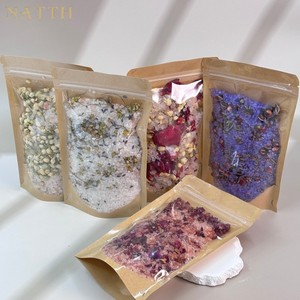 Sels de bain de l'Himalaya et sels d'Epsom aux huiles essentielles: guérison par l'aromathérapie, plus fleurs séchées pour le rajeunissement du corps et de l'âme - Product Image 2