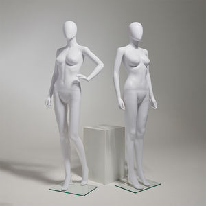 Manichini in PP non verniciati, coppia <span class=keywords><strong>uomo</strong></span>/<span class=keywords><strong>donna</strong></span>, finitura naturale in plastica ecologica per esposizione abiti - Product Image 6