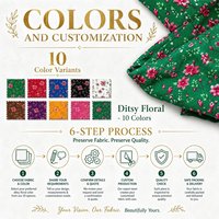Tissu en rayonne imprimé 105 GSM, 100 % rayonne, motif floral Ditsy, textile tissé pour robes, chemisiers, jupes, largeur 145 cm