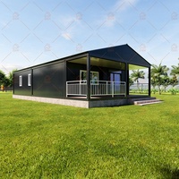 Grande villa préfabriquée sur mesure en paquet plat Suite de deux chambres à coucher Maison conteneur 5 en 1 préfabriquée moderne à plancher plat Guyana