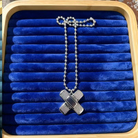 Collier pendentif croix en acier inoxydable de luxe pour hommes et femmes, style punk hip-hop, accessoires bijoux cadeau, vente en gros