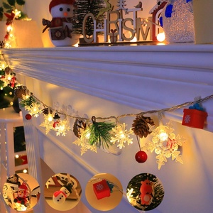 LED Christmas <b>Lights</b> <b>Battery</b>-Powered Red Fruit Pine Cone Leaf <b>String</b> <b>Lights</b> with Vine <b>String</b> for Xmas Decorations - Product Image 5