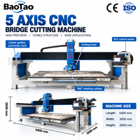 Machine de découpe à pont CNC 5 axes de haute précision avec service après-vente 24h/24 pour la découpe de pierre, granit, marbre et carrelage