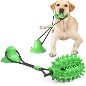 Juguete de goma para limpieza dental con cuerda y campana, bola masticable con ventosa, juguete sonoro de TPR para perros agresivos, ¡gran oferta! - Product Image 2