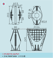 Guide d'ondes à gorge 2 pouces Tweeter Speaker Horn Line Array Accessories