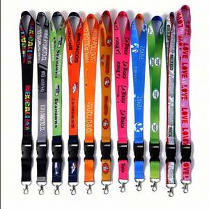 Cordón de seguridad personalizado para tarjetas de identificación, llaveros y credenciales con logo, cordón de poliéster sublimado personalizado para el cuello - Product Image 1