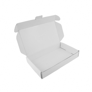 Caja de envío corrugada impresa personalizada Embalaje <span class=keywords><strong>Cajas</strong></span> de papel de cartón blanco plegables pequeñas para pequeñas empresas - Product Image 1