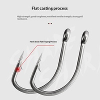 Hameçons robustes en acier inoxydable avec ardillons pour la pêche en mer et à la ligne Hikeon HKA0447 Kit d'accessoires de pêche 2026