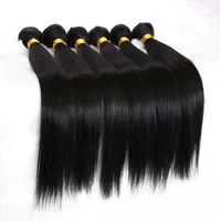Cheveux humains brésiliens vierges non traités Remy bon marché, 8, 10, 12, 14, 16, 18, 20, 36, 38 pouces, mèches lisses
