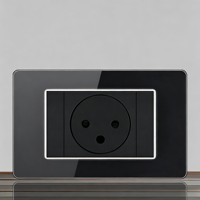 Interrupteur mural tactile moderne YUHE PC Noir IP20 10A 230V avec port USB-C et Wi-Fi pour application