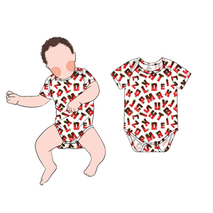 ชุดจั๊มสูทเด็กทารก Little Glow Kid ผ้าถักระบายอากาศดี แขนสั้น ติดกระดุมท้าย ชุดรอมเปอร์เด็ก ชุดบอดี้สูทเด็ก - Product Image 1