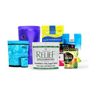 דגימות זולות במלאי לעמוד pouches <span class=keywords><strong>ziplock</strong></span> לעמוד שקית רוכסן עם חלון מזון לפס שקית חצץ הדפסה - Product Image 4