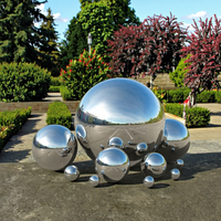 Décoration intérieure et extérieure Sphères en acier inoxydable 304 poli miroir Boules creuses Boules de jardin