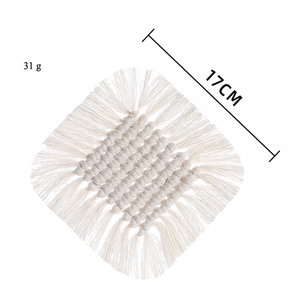 <span class=keywords><strong>Posavasos</strong></span> de Macramé, Tejidos a Mano, de Algodón, Estilo Boho, Absorbentes, para Mesa de Escritorio, Cocina, Comedor, Bebidas, Picnic, Regalo de Inauguración de Casa - Product Image 2