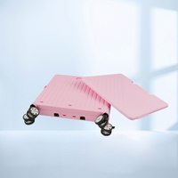 Chariot pliable multifonctionnel en plastique PP, chariot de courses portable, chariot de camping