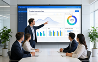 Écran de conférence tout-en-un 4K UHD, tableau blanc interactif tactile intelligent avec fonction multi-touch