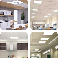 Plafonnier LED encastré OKELI 300x300 60x60 1200x300 1200x600 en aluminium et fer 18W 24W 48W 72W