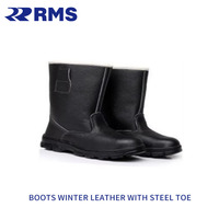 Bottes de sécurité en cuir d'hiver SMOOTH SEA avec embout en acier pour hommes, bottes de travail industrielles, pour pont de bateau, temps froid, taille CN38-48 EU37-44