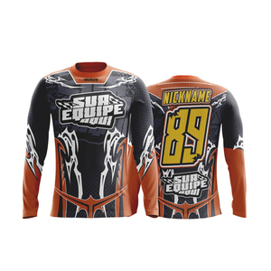 <span class=keywords><strong>Magliette</strong></span> da corsa personalizzate all'ingrosso stampate comode maglie Bmx sublimate per <span class=keywords><strong>moto</strong></span> manica lunga Bmx t Shirt - Product Image 6