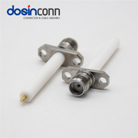 Connecteur SMA femelle personnalisé de haute qualité à 2 trous avec broche centrale longue