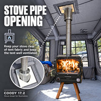Tente gonflable familiale Coody Familia 17.2 Air - Gris, tente imperméable quatre saisons, directement de l'usine, tente de camping familiale