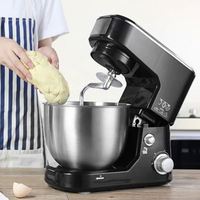 Mixer Dapur Stainless Steel 500W, Pengaduk Adonan, Pengocok Makanan, Mesin Pembuat Kue untuk Rumah