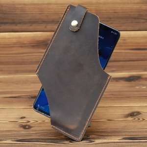 Genuine Leather Case Classic Cell Belt <b>Mens</b> Phone Holster Waist <b>Pouch</b> for Gifts - Product Image 3