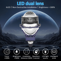 Kit de rétrofit de phares de voiture à double projecteur Bi LED et laser 3,0 pouces, haute luminosité, super focalisation