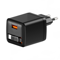 Pengisi Daya Cepat 20W QC3.0 PD3.0 Tipe-C dengan Kabel Retractable untuk Ponsel & Laptop Proteksi OTP/OVP Pengisi Daya Gan A+C