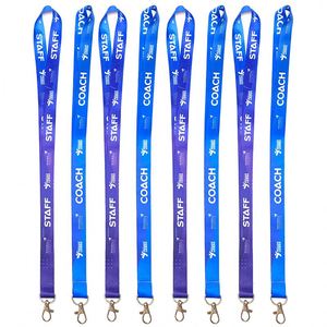 High Quality Custom Logo <b>Polyester</b> Fashion Staff ID Card Holder Neck Strap <b>Lanyard</b> with Hook for ID Badges - Product Image 1