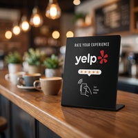 Base NFC con Pantalla Táctil Personalizada con Código QR y Logotipo para Redes Sociales: Facebook, Instagram, WhatsApp, Reseñas de Google