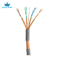 Kabel LAN tembaga penuh, 1000ft UTP/FTP/SFTP Cat6a/Cat7 Harga gulung 305m kabel komunikasi kinerja tinggi