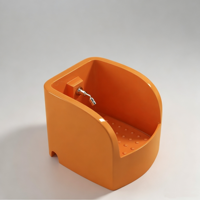 Vente en gros usine : Bassin de Wudu en céramique avec tabouret en acier inoxydable, lavabo d'ablution musulman pour mosquée et salle de bain