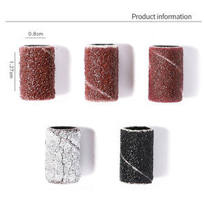 100 pièces/boîte bandes de capuchon de ponçage pour Machine de manucure électrique 180/120/80 grain perceuse à ongles meule fichiers pédicure ongles Bits outil - Product Image 5