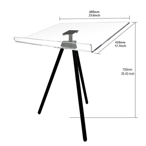 Tầng đứng rõ ràng <span class=keywords><strong>Acrylic</strong></span> tầng thường vụ tủ sách nhỏ kệ sách cho phòng ngủ phòng khách Tripod cuốn sách hiển thị giá - Product Image 5
