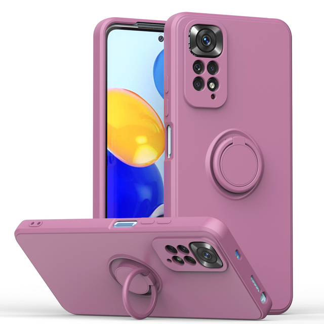 Factory Wholesale Silicone Tpu With Ring Cloth Inside Phone Back Cover Case for Xiaomi Redmi Note 11 Pro Plus Note 11s Poco X3